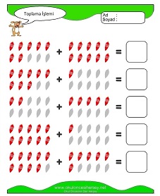 Toplama İşlemi Çalışma Sayfaları